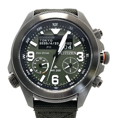 CITIZEN Promaster LAND series JV1005-02W U822-008MS04 Green Excellent condition