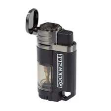 NEW ROCKWELL QUAD TORCH CIGAR LIGHTER - GUN METAL
