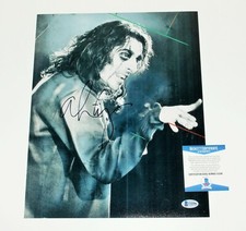 SINGER ALICE COOPER SIGNED 11x14 PHOTO BECKETT COA BAS SCHOOL'S OUT SHOCK ROCK