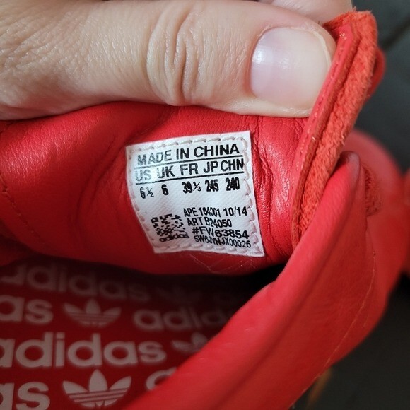 Adidas Stan Smith x Raf Simons Bright Red Sneakers Shoes  display picture 2
