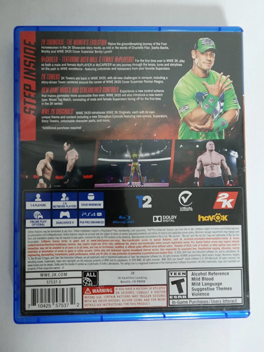 WWE 2K20 PS4 PlayStation 4