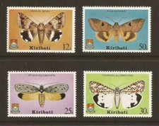 Kiribati 1980 - Moths - Set of 4 - MNH