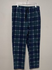 Perry Ellis Men  s Plaid Fleece Pajama Pants Size W/ Drawstring Waist
