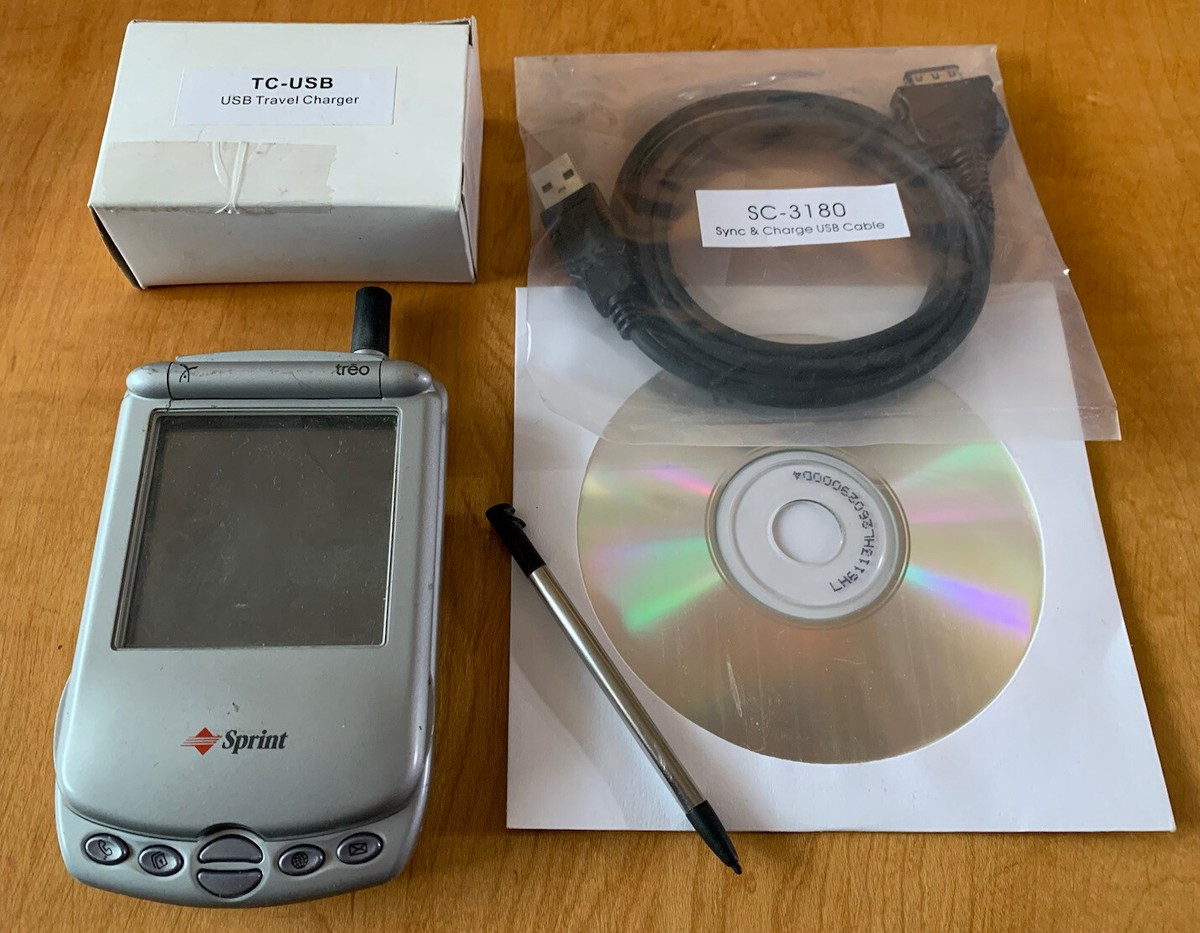 Vintage HandSpring Palm TREO 300 Sprint Cell-Phone Pilot w Stylus