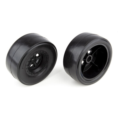Team Associated DR10 Rear Wheels and Drag Slick Tires, mounted / AE71072