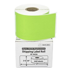 DYMO LW 30256 COLOR Large Direct Thermal GREEN Shipping Labels 50 Rolls of 300