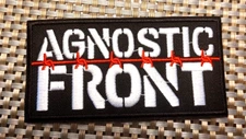 Agnostic Front (band) Embroidered Patch Iron-On Sew-On US shipping Punk Hardcore