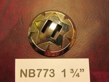 NB773 1 3/4" NICKEL Brass H.D.Round SADDLE CONCHO new! England Brass Star CONCHO