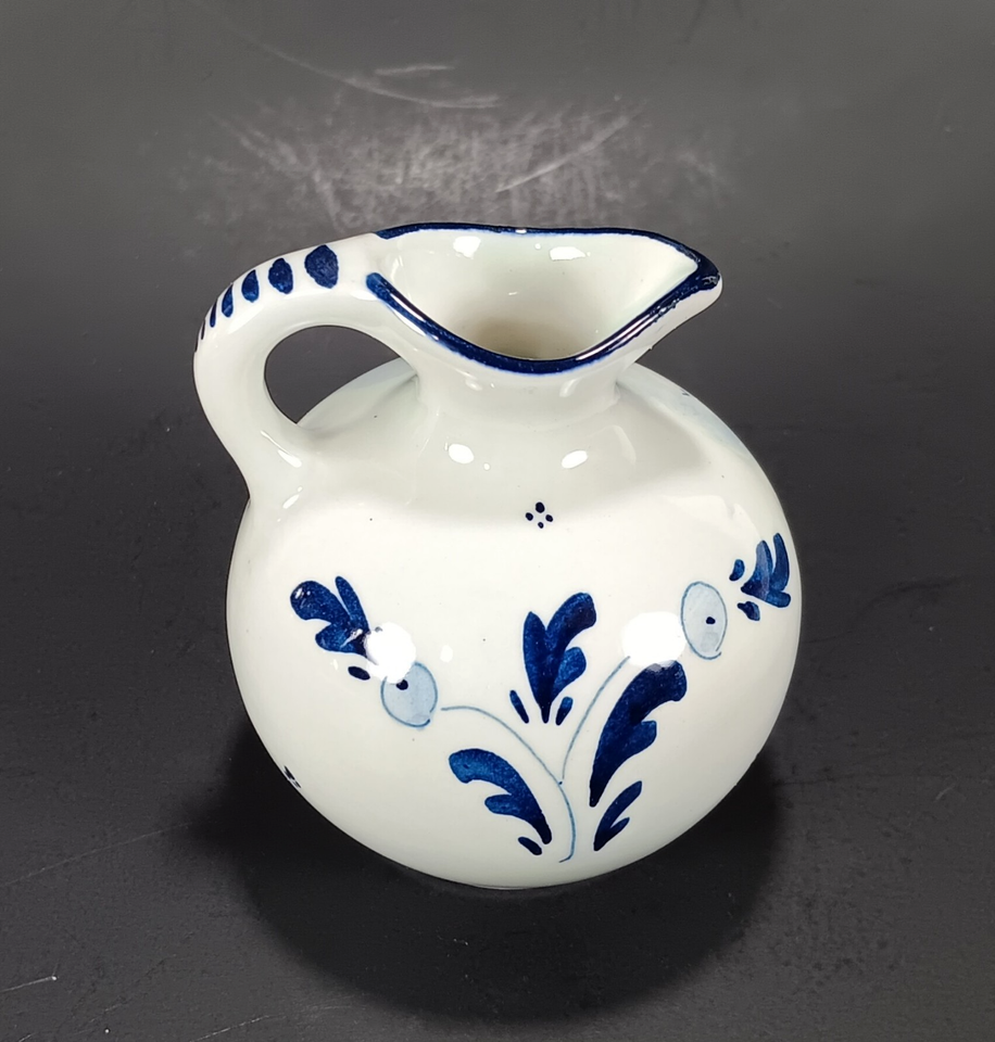 Vintage Mini Delft Holland Creamer Pitcher Blue Windmill Handpainted ...