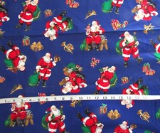 1 yd 100 Cotton Fabric "Traditional Santas" by Fabric Traditions