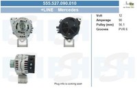 BV PSH Lichtmaschine Generator 90A 12V FüR Mercedes-Benz SLK 230 Kompressor