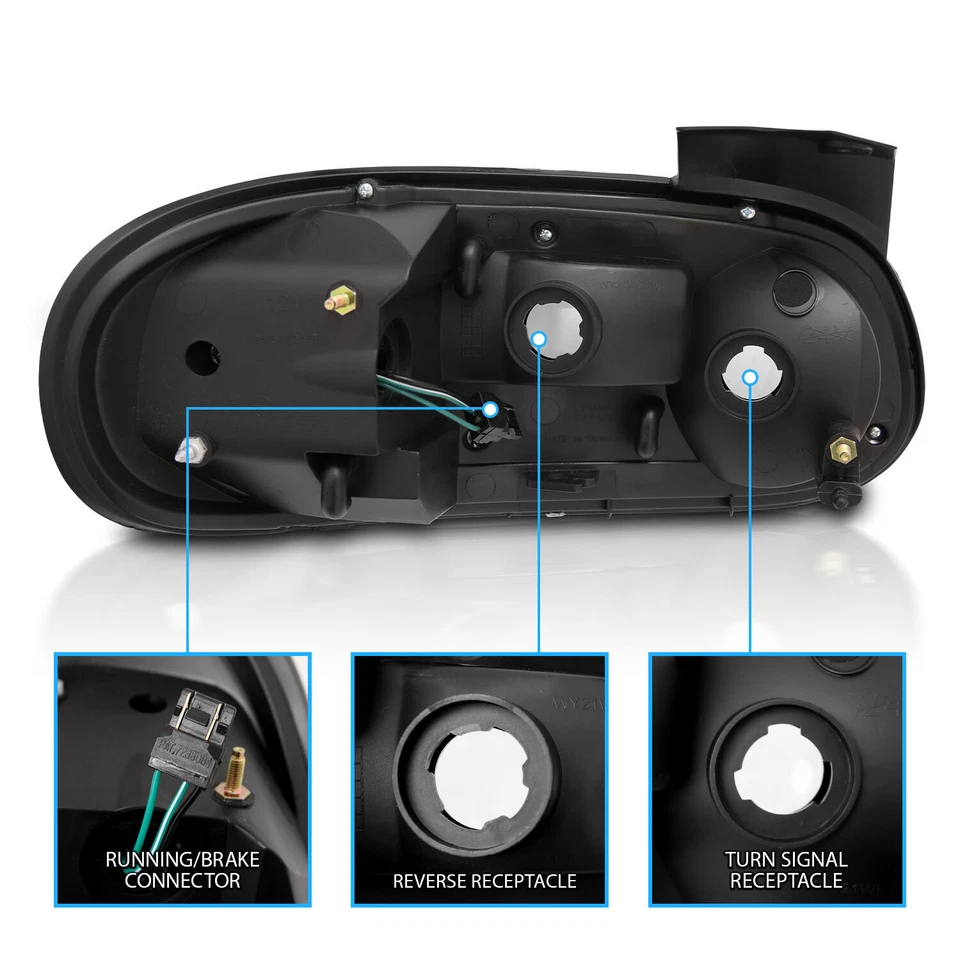 1999-2005 For Mazda Miata MX-5 Black LED Brake Tail Lights Set - Image 3 of 4