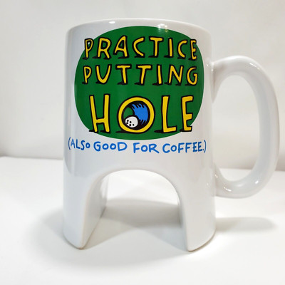 Golfer Novelty Gift Hallmark Shoebox Practice Putting Hole Coffee Large Mug Cup