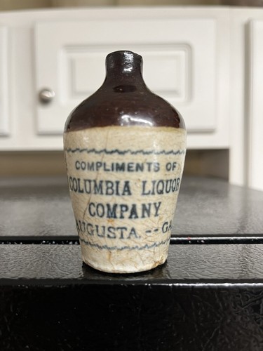 Columbia Liquor Co Augusta Ga Mini Jug Georgia Pottery Distillery