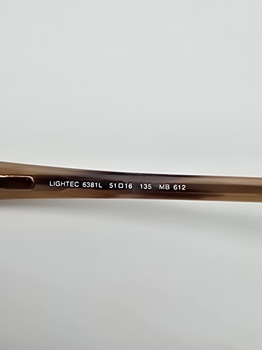 Morel Lightec 6381L MB 612 Gold Horn Eyeglasses Frame w/ Case France 51-16-135 Morel Lightec 6381L MB 612 Gold Horn Eyeglasses Frame w  main image 4