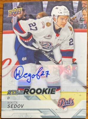 2018-19 Upper Deck CHL Autographs Nikita Sedov #352 Regina Pats