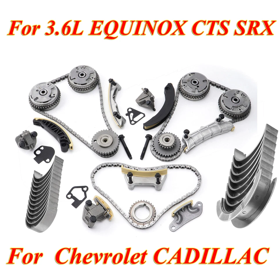 Timing Chain Kit & Main Rod Bearing Set For Cadillac Chevrolet LLT LY7 3.6L V6 - Image 2 of 4