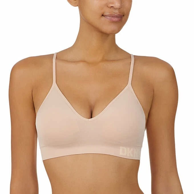 NWT DKNY Women's Seamless All Day Two Pack Bra Black/Sand Size Medium $50 JJJ41 - Image 4 of 4