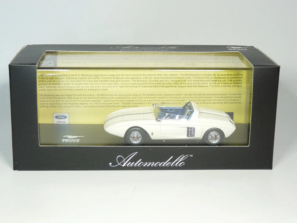 Automodello AM-FOR-M1C 1/43 1962 Ford Mustang I Concept Resin Model Car - Image 3 of 3