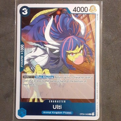 One Piece CCG Ulti Rare OP04-043 Kingdoms of Intrigue 4000 Power Counter +1000