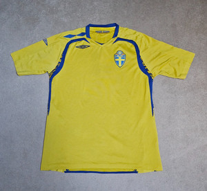 Maillot Extérieur Suède Umbro 2008/2009 – Bleu, Taille XL, état Correct