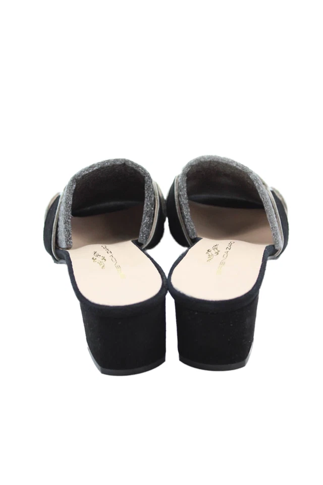 Brenda Zaro Womens Velvet Dot Metallic Accent Kitten Heels Black Size EUR 38 - Image 3 of 4