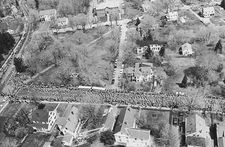 The marathon runners turned first corner Hopkinton start Bost- Boston Old Photo