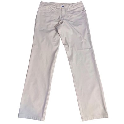 Lululemon Mens Size 31 Cream ABC Classic Pants Warpstrem Athletic Pockets 5ADES