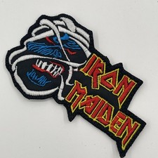 Iron Maiden Rock Band Mummy Logo Patch: Quality Embroidery, Sew On, 3 1/2  X 2  