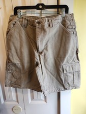 Vintage Carhartt 100 Cotton Canvas Carpenter Shorts Tan Size 36
