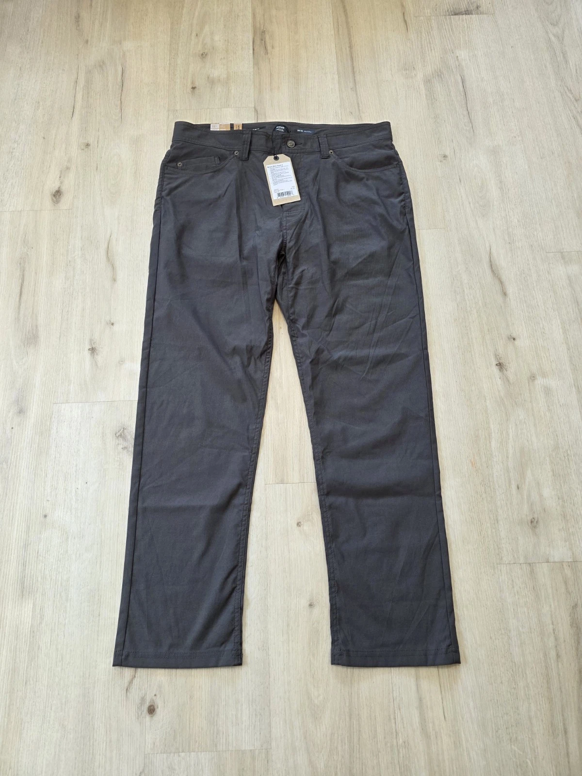 Prana Brion Slim Pant II Men's Size 30/36 Dark Iron