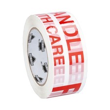 White Red Fragile Handle with Care Tape 1.88 Inch x 110 Yards 2 Mil 12 Rolls
