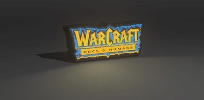 Warcraft 1: Orcs & Humans Original Game Logo LED Light up sign / wall art
