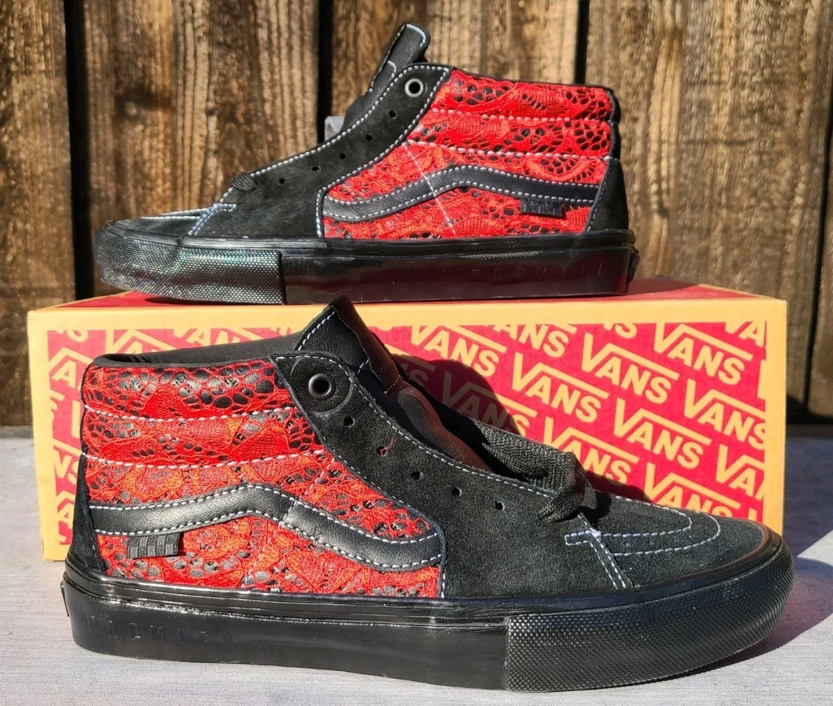 Premier x Vans Skate Grosso Mid Laced - Black High Risk Red  display picture 3