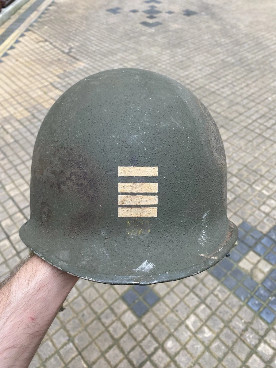Casque Américain M1 WW2 Imitation – Acier, Vert Militaire, Double Couche, Filet Camo, Circ 57-63 Cm, Collection