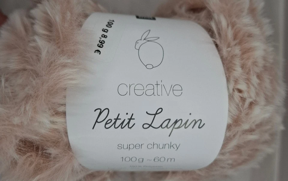 4 x 100  g Rico creative PETIT LAPIN, super chunky, Kunstfell/Fake fur, rosa 002 - Bild 1 von 2