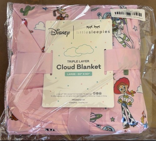 Little Sleepies NIB Disney Pixar Pink Toy Story Stars Large Cloud Blanket