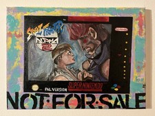 Quadro Acrilico 30x40 Tributo Videogioco STREET FIGHTER ALPHA II Supernintendo 