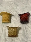 Fenton ? Hat Collection Incl Amberina / Goldenrod? Slag and  Amber