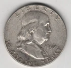 1952 D FRANKLIN HALF DOLLAR 90% SILVER DENVER MINT .50¢ UNITED STATES OF AMERICA