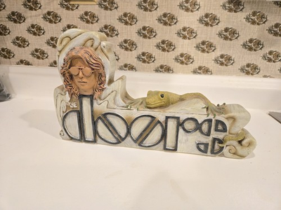 #ad HTF The Doors Jim Morrison Lizard King Incense Burner Statue 2004 $89.99