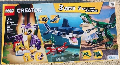 LEGO Creator Animal Gift Set 3 Sets 1 Box Dinosaur Shark Owl See Photos