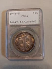 1946-S Walking Liberty Half Dollar  Graded by PCGS MS-64 in a Rattler Holder