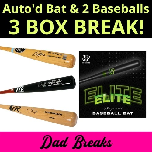 LOS ANGELES DODGERS autographed Hit Parade Bat + 2 signed Baseball: 3 BoxBreak