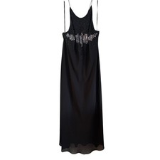 Cachet Women's Black Y2k Fairy  Beaded Formal Evening Dress Gown Size 18W