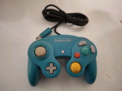 Official Nintendo GameCube Controller Pad Teal Emerald Blue - Excellent Shape