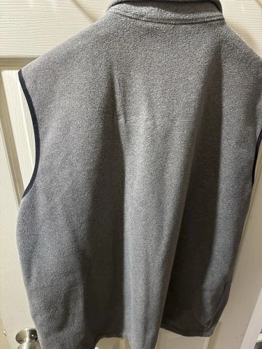 Lands End ThermaCheck Fleece Men’s Large 42-44 Gray Full Zip image 3