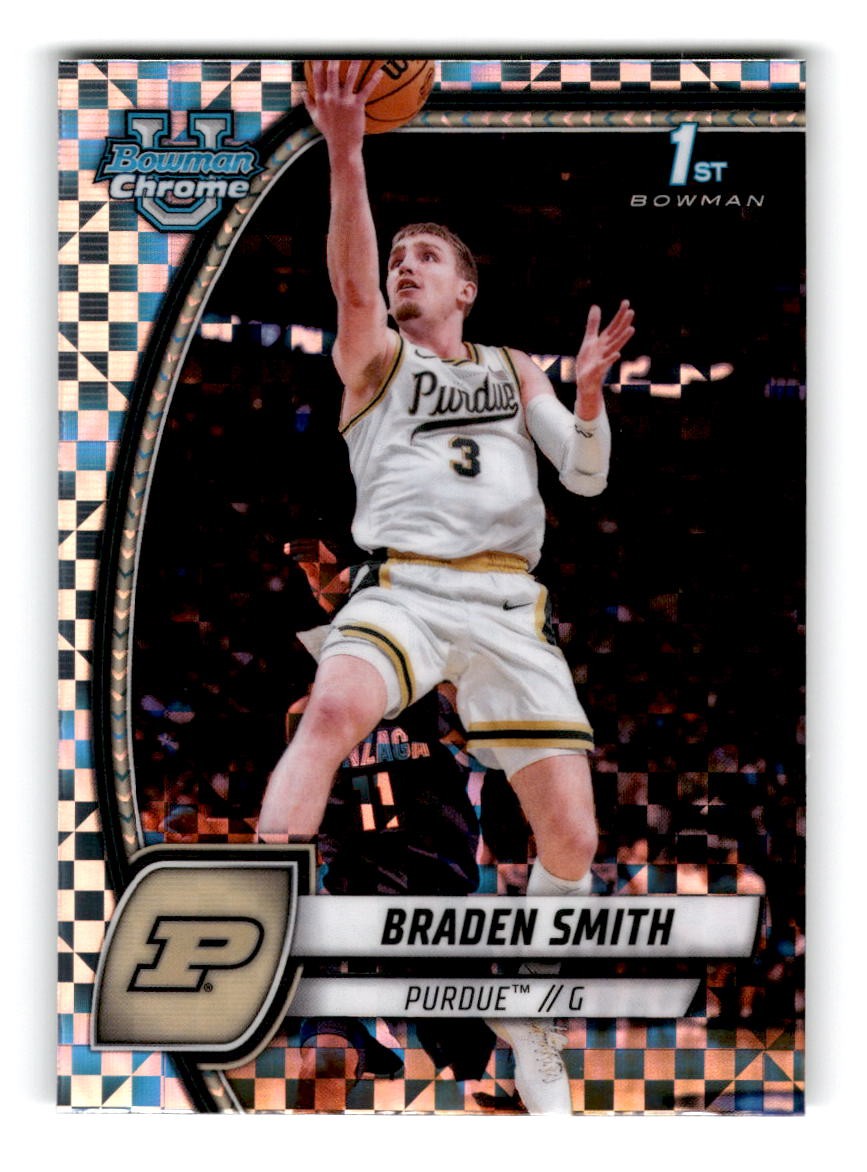 2024-25 Bowman University 1st Chrome #12 Braden Smith X-Fractor