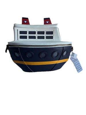 NWT New DCL SHIP Loungefly Crossbody Bag Disney Cruise Line Navy