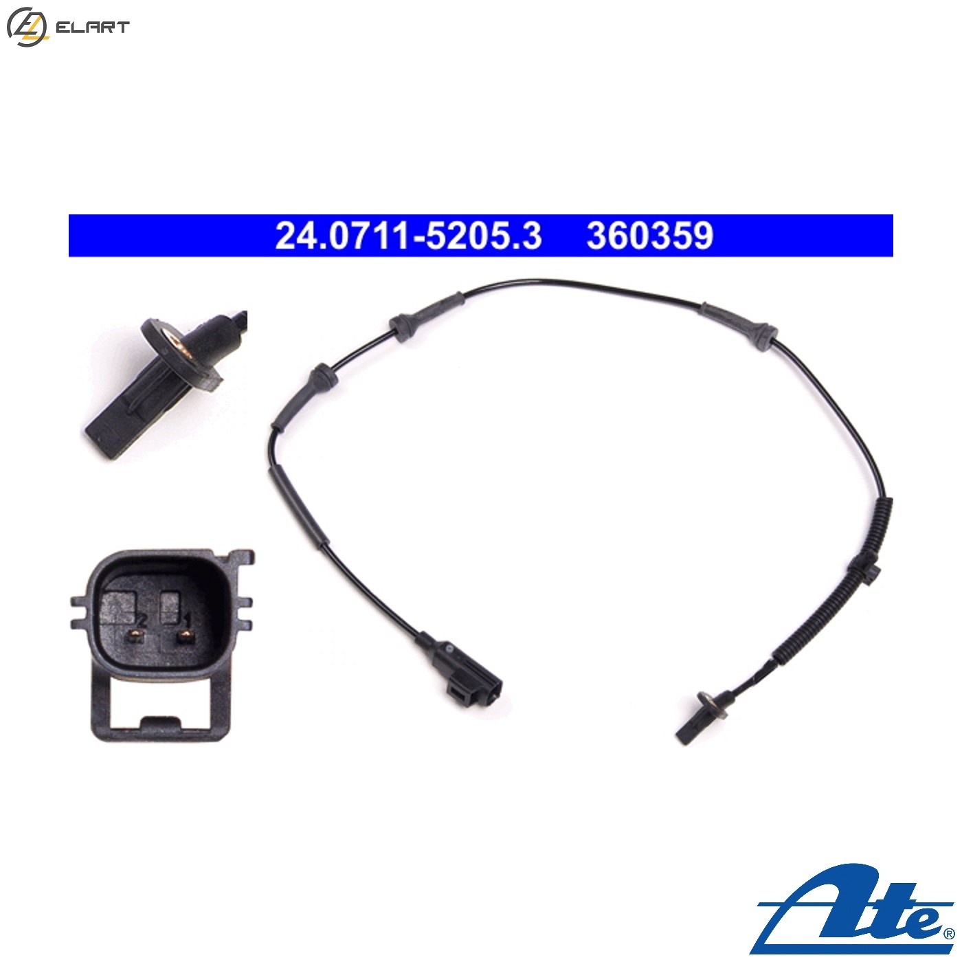 SENSOR WHEEL SPEED 24.0711-5205.3 FOR LAND ROVER 224DT/DW12BTED4 2.2L 4cyl LR2